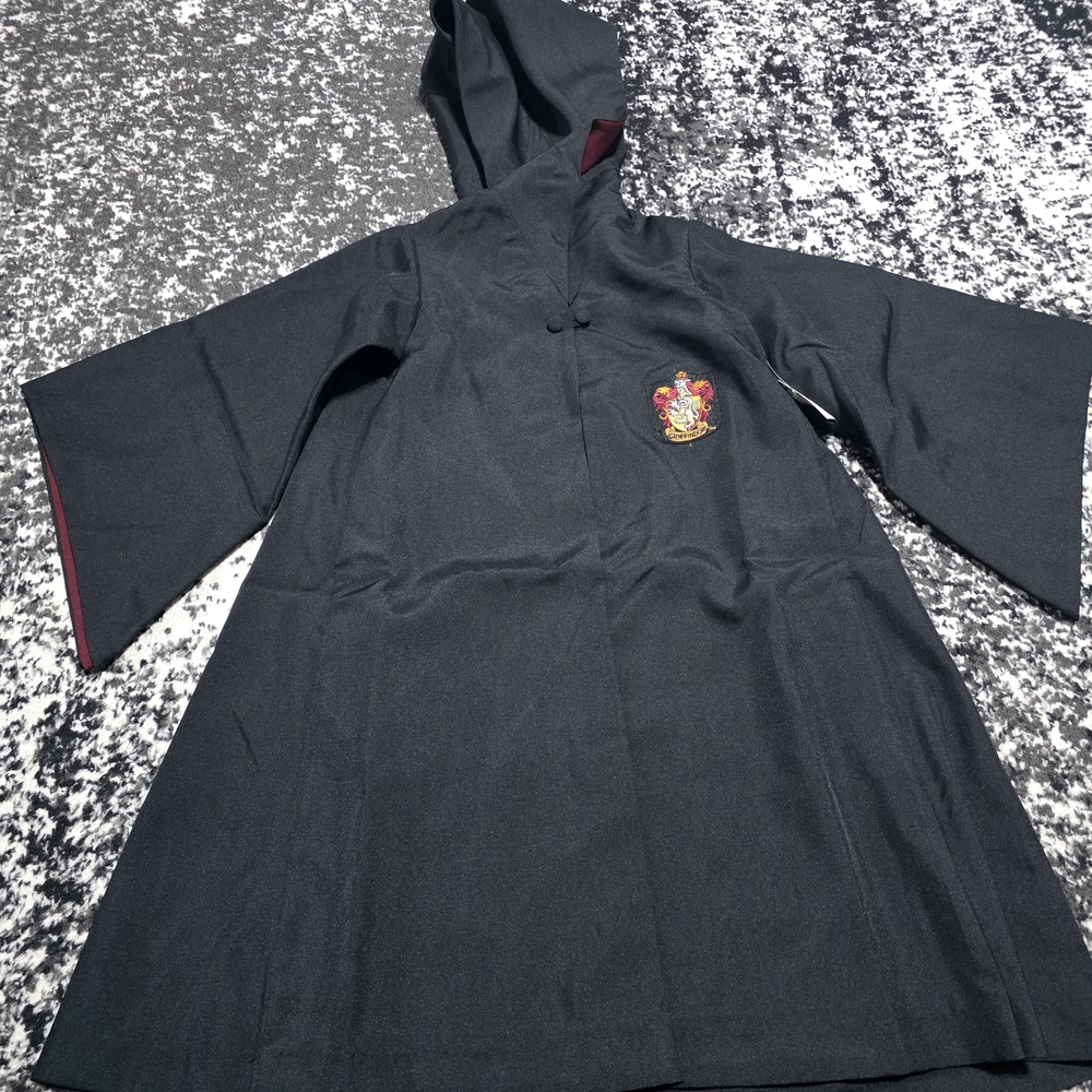 Kids Black Wizard Cloak with Crest